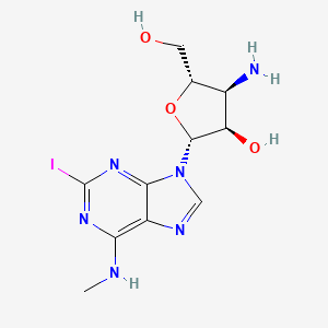 molecular formula C11H15IN6O3 B12907153 3'-Amino-3'-deoxy-2-iodo-N-methyladenosine CAS No. 879398-40-0