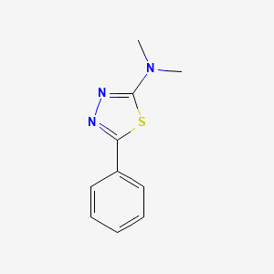 molecular formula C10H11N3S B12907224 N,N-Dimethyl-5-phenyl-1,3,4-thiadiazol-2-amine CAS No. 50878-83-6