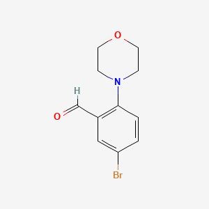 molecular formula C11H12BrNO2 B1290723 5-Bromo-2-(N-morpholino)-benzaldehyde CAS No. 742099-65-6