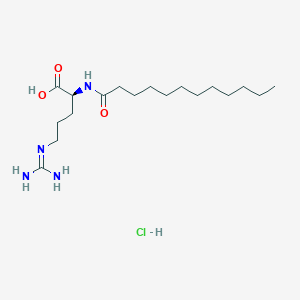 molecular formula C18H37ClN4O3 B129073 Lauroyl Arginine Hydrochloride CAS No. 181434-85-5