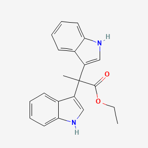molecular formula C21H20N2O2 B12907393 Ethyl 2,2-di(1H-indol-3-yl)propanoate CAS No. 70837-47-7