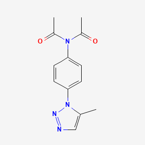 molecular formula C13H14N4O2 B12907400 N-Acetyl-N-(4-(5-methyl-1H-1,2,3-triazol-1-yl)phenyl)acetamide CAS No. 89779-14-6