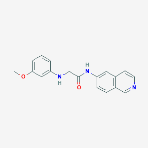 molecular formula C18H17N3O2 B12907408 Acetamide, N-6-isoquinolinyl-2-[(3-methoxyphenyl)amino]- CAS No. 920513-42-4
