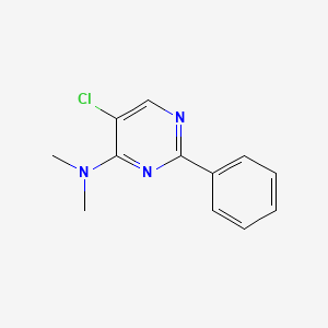 molecular formula C12H12ClN3 B12907472 5-Chloro-N,N-dimethyl-2-phenylpyrimidin-4-amine CAS No. 823796-19-6