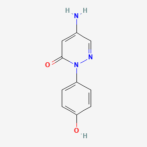 molecular formula C10H9N3O2 B12907474 5-Amino-2-(4-hydroxyphenyl)pyridazin-3(2H)-one CAS No. 80234-29-3