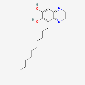 molecular formula C19H30N2O2 B12907495 3,4-Dihydro-7-hydroxy-5-undecyl-6(2H)-quinoxalinone CAS No. 154324-53-5