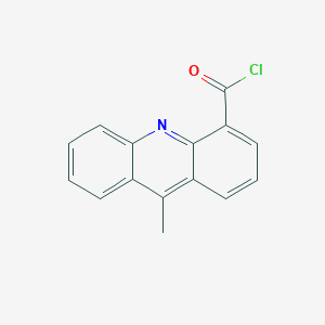 molecular formula C15H10ClNO B12907496 9-Methylacridine-4-carbonyl chloride CAS No. 89459-37-0