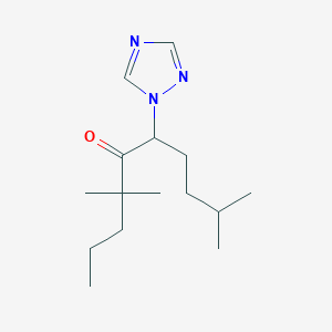 molecular formula C15H27N3O B12907526 4,4,9-Trimethyl-6-(1H-1,2,4-triazol-1-yl)decan-5-one CAS No. 89517-55-5
