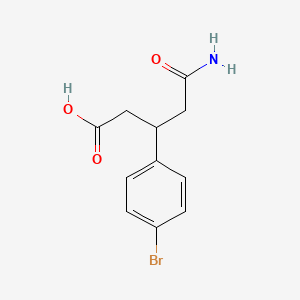 molecular formula C11H12BrNO3 B1290759 5-Amino-3-(4-bromophenyl)-5-oxopentanoic acid 