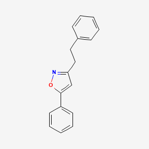 molecular formula C17H15NO B12907633 5-Phenyl-3-(2-phenylethyl)-1,2-oxazole CAS No. 142231-17-2
