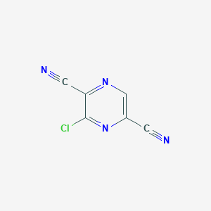 molecular formula C6HClN4 B12907661 3-Chloropyrazine-2,5-dicarbonitrile CAS No. 918410-50-1