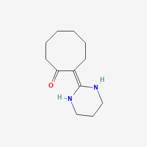 molecular formula C12H20N2O B12907682 Cyclooctanone, 2-(tetrahydro-2(1H)-pyrimidinylidene)- CAS No. 108816-11-1
