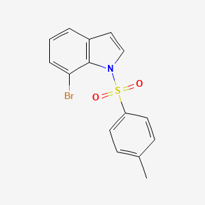 molecular formula C15H12BrNO2S B12907688 7-Bromo-1-(4-methylbenzene-1-sulfonyl)-1H-indole CAS No. 189266-03-3