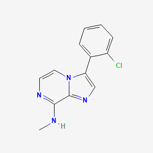 molecular formula C13H11ClN4 B12907696 Imidazo[1,2-a]pyrazin-8-amine, 3-(2-chlorophenyl)-N-methyl- CAS No. 787591-03-1