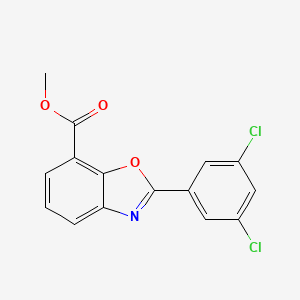 molecular formula C15H9Cl2NO3 B12907699 Methyl 2-(3,5-dichlorophenyl)-1,3-benzoxazole-7-carboxylate CAS No. 918943-27-8