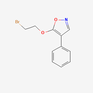 molecular formula C11H10BrNO2 B12907705 5-(2-Bromoethoxy)-4-phenyl-1,2-oxazole CAS No. 194471-09-5
