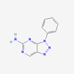 molecular formula C10H8N6 B12907767 3-Phenyl-3H-[1,2,3]triazolo[4,5-d]pyrimidin-5-amine CAS No. 94764-42-8