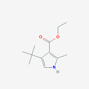 molecular formula C12H19NO2 B12907769 Ethyl 4-tert-butyl-2-methyl-1h-pyrrole-3-carboxylate CAS No. 5469-46-5