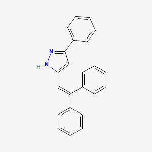 molecular formula C23H18N2 B12907776 5-(2,2-Diphenylvinyl)-3-phenyl-1H-pyrazole CAS No. 7470-31-7
