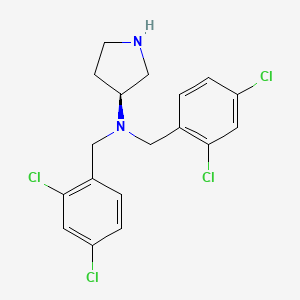 molecular formula C18H18Cl4N2 B12907804 (3S)-N,N-bis[(2,4-dichlorophenyl)methyl]pyrrolidin-3-amine CAS No. 820983-99-1
