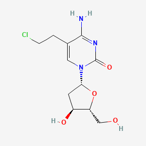 molecular formula C11H16ClN3O4 B12907806 5-(2-Chloroethyl)-2'-deoxycytidine CAS No. 90301-75-0