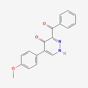 molecular formula C18H14N2O3 B12907846 3-Benzoyl-5-(4-methoxyphenyl)pyridazin-4(1H)-one CAS No. 90054-44-7