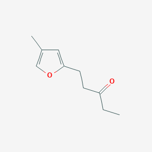 molecular formula C10H14O2 B12907857 1-(4-Methylfuran-2-yl)pentan-3-one CAS No. 59303-02-5