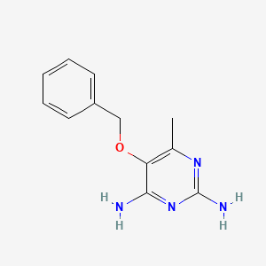 molecular formula C12H14N4O B12907896 2,4-Pyrimidinediamine, 6-methyl-5-(phenylmethoxy)- CAS No. 651359-42-1