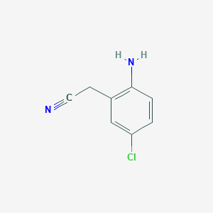 molecular formula C8H7ClN2 B1290792 2-(2-Amino-5-chlorophenyl)acetonitrile CAS No. 197659-75-9