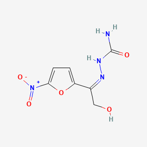 molecular formula C7H8N4O5 B12907955 Hydroxymethyl 5-nitro-2-furyl ketone semicarbazone CAS No. 90000-62-7