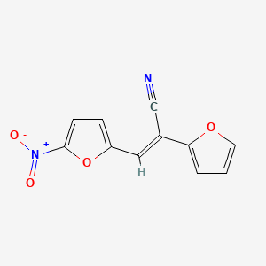 molecular formula C11H6N2O4 B12907963 cis-3-(5-Nitro-2-furyl)-2-(2-furyl)acrylonitrile CAS No. 40954-70-9