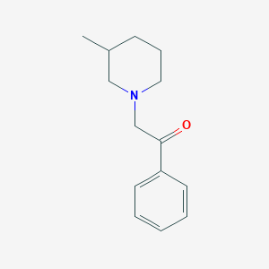 molecular formula C14H19NO B12907971 Ethanone, 2-(3-methyl-1-piperidinyl)-1-phenyl- CAS No. 17721-99-2