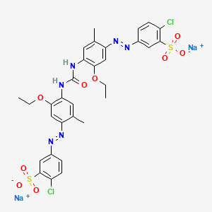 molecular formula C31H28Cl2N6Na2O9S2 B12908008 Disodium 3,3'-(carbonylbis(imino(5-ethoxy-2-methyl-4,1-phenylene)azo))bis(6-chlorobenzenesulphonate) CAS No. 94088-62-7