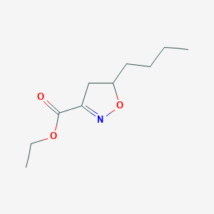 molecular formula C10H17NO3 B12908013 Ethyl 5-butyl-4,5-dihydro-1,2-oxazole-3-carboxylate CAS No. 104048-57-9