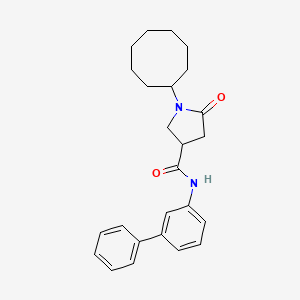 molecular formula C25H30N2O2 B12908051 N-([1,1'-Biphenyl]-3-yl)-1-cyclooctyl-5-oxopyrrolidine-3-carboxamide CAS No. 913742-07-1