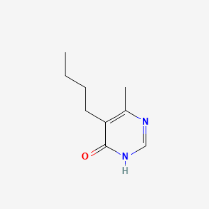 molecular formula C9H14N2O B12908105 4-Pyrimidinol, 5-butyl-6-methyl- CAS No. 80257-41-6