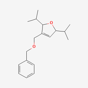 molecular formula C18H26O2 B12908116 Furan, 2,5-dihydro-2,5-bis(1-methylethyl)-3-[(phenylmethoxy)methyl]- CAS No. 194298-96-9