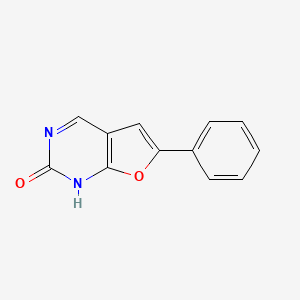 molecular formula C12H8N2O2 B12908145 6-Phenylfuro[2,3-d]pyrimidin-2(1H)-one CAS No. 896450-66-1