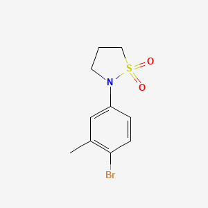 molecular formula C10H12BrNO2S B1290816 2-(4-溴-3-甲基苯基)异噻唑烷-1,1-二氧化物 CAS No. 1016860-62-0