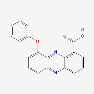 molecular formula C19H12N2O3 B12908161 1-Phenazinecarboxylic acid, 9-phenoxy- CAS No. 103942-79-6
