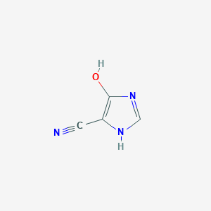 molecular formula C4H3N3O B12908177 4-hydroxy-1H-imidazole-5-carbonitrile CAS No. 79713-03-4