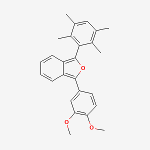 molecular formula C26H26O3 B12908180 1-(3,4-Dimethoxyphenyl)-3-(2,3,5,6-tetramethylphenyl)-2-benzofuran CAS No. 62422-87-1