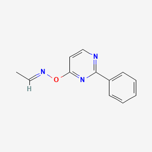 molecular formula C12H11N3O B12908191 Acetaldehyde O-(2-phenylpyrimidin-4-yl) oxime 