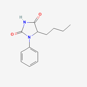 molecular formula C13H16N2O2 B12908218 5-Butyl-1-phenylimidazolidine-2,4-dione CAS No. 30747-77-4