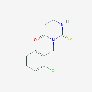 molecular formula C11H11ClN2OS B12908237 3-[(2-Chlorophenyl)methyl]-2-sulfanylidenetetrahydropyrimidin-4(1H)-one CAS No. 749879-14-9