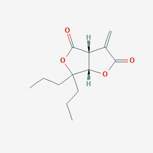 molecular formula C13H18O4 B12908286 Cis-3-methylene-6,6-dipropyltetrahydrofuro[3,4-b]furan-2,4-dione 