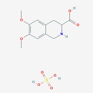 molecular formula C12H17NO8S B12908321 6,7-Dimethoxy-1,2,3,4-tetrahydroisoquinoline-3-carboxylic acid;sulfuric acid CAS No. 88980-04-5