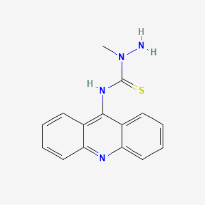 molecular formula C15H14N4S B12908325 Semicarbazide, 4-(9-acridinyl)-2-methyl-3-thio- CAS No. 28846-37-9