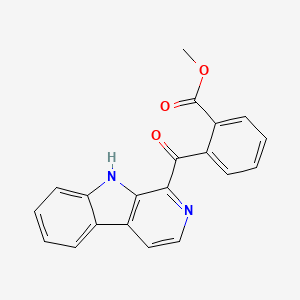 molecular formula C20H14N2O3 B12908387 methyl 2-(9H-pyrido[3,4-b]indole-1-carbonyl)benzoate CAS No. 927210-41-1