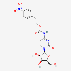 molecular formula C18H20N4O9 B12908398 N-{[2-(4-Nitrophenyl)ethoxy]carbonyl}cytidine CAS No. 88121-72-6